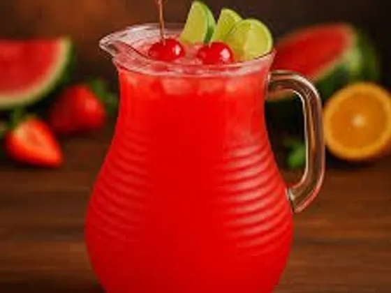 Jarra de limonada de sabores coco y cereza
